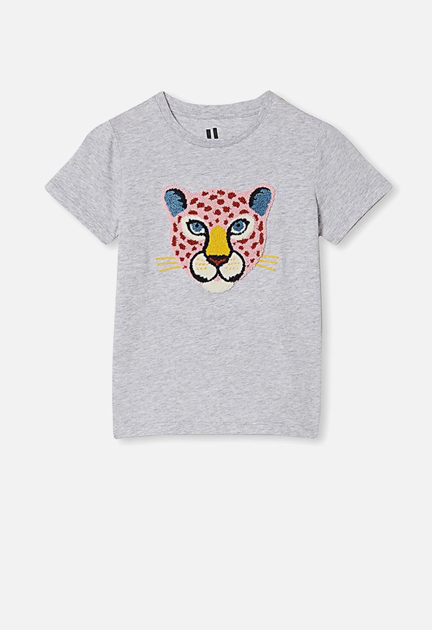 Cotton On - Stevie short sleeve embellished tee - grey