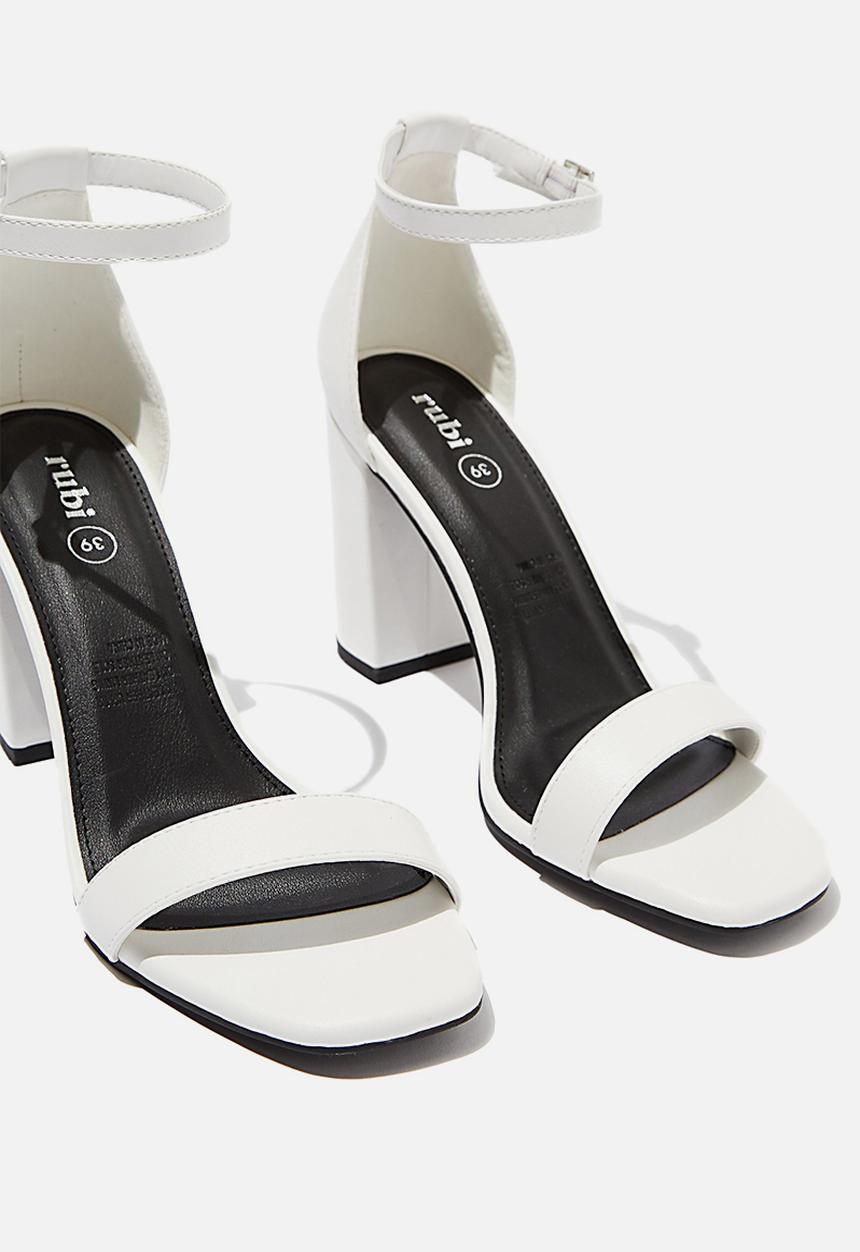Cotton On - San square toe heel - white