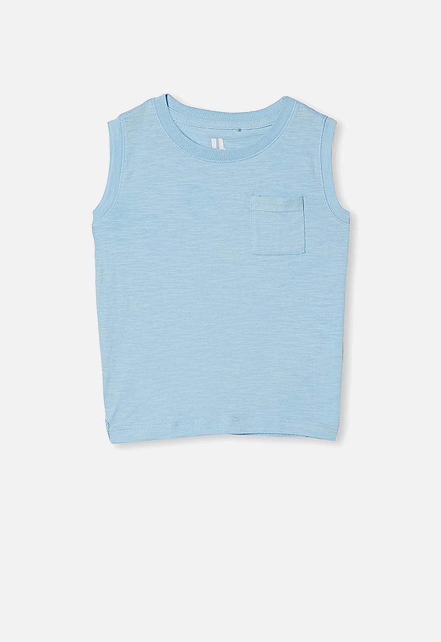 Cotton On - Oli textured tank - sky haze