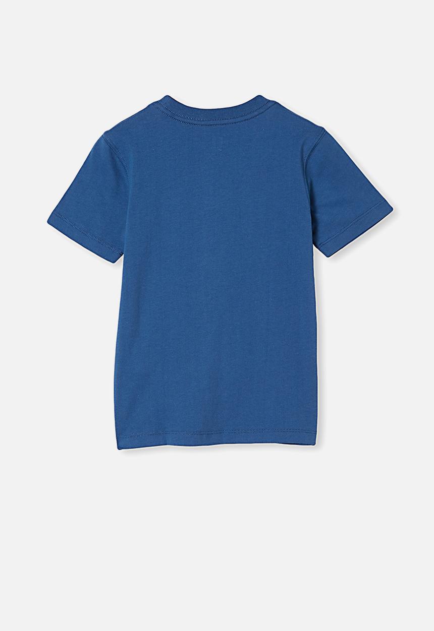 Cotton On - Downtown short sleeve tee - petty blue sequin shark