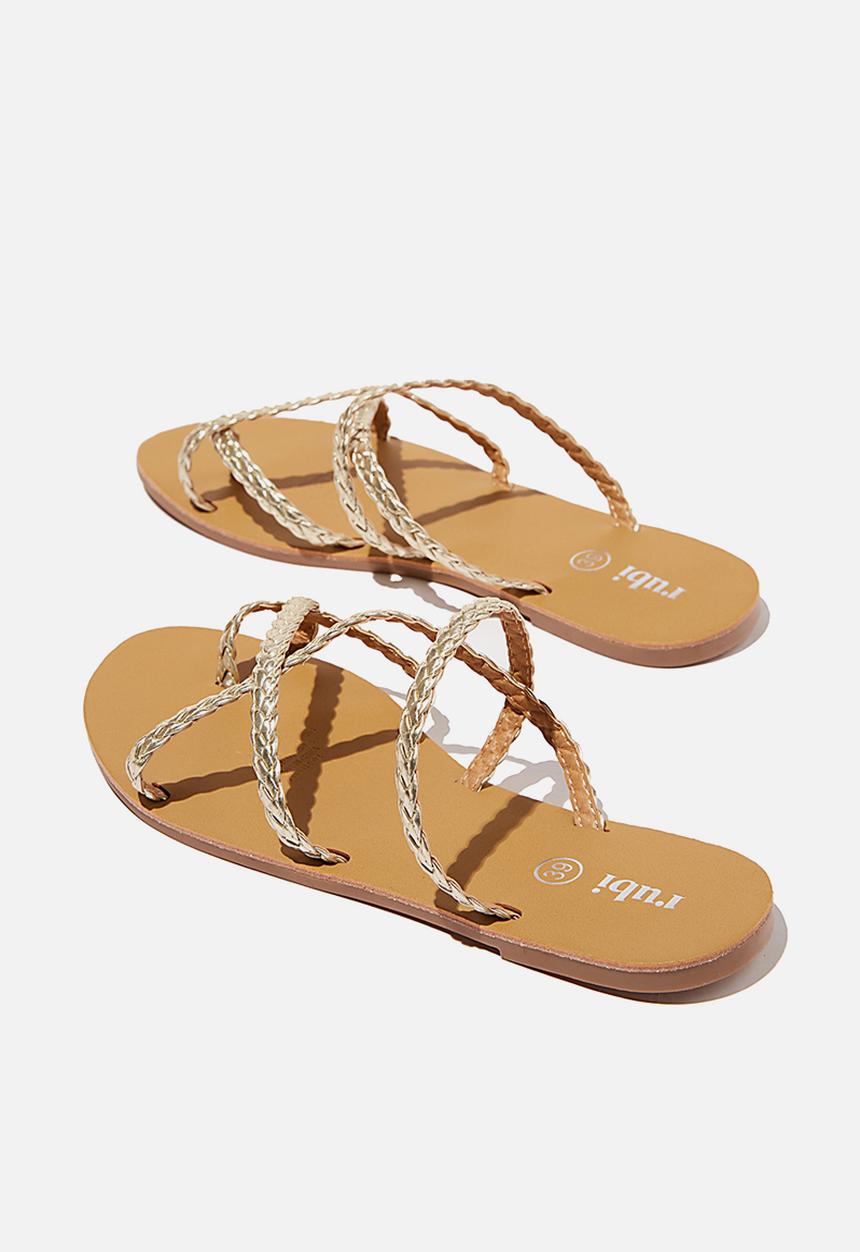 Cotton On - Reese braided slide - gold