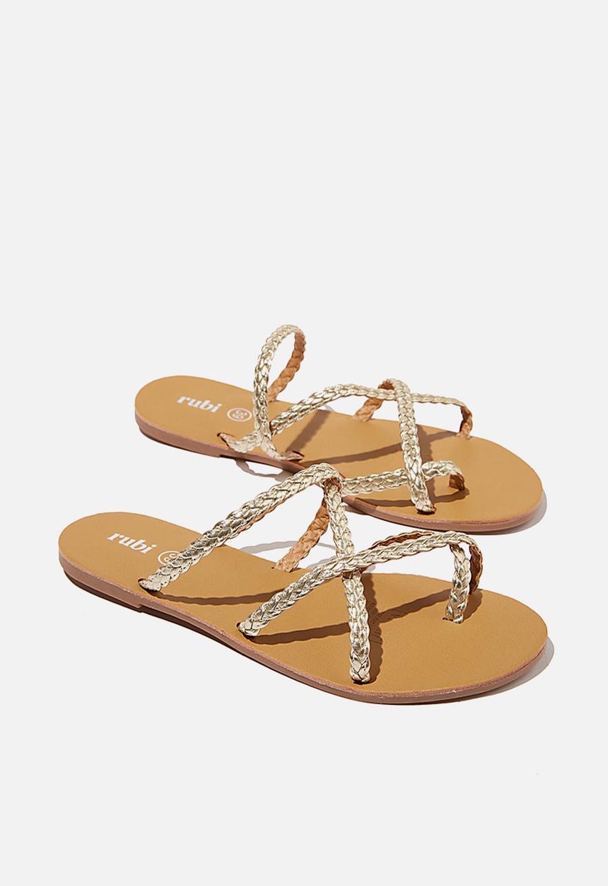 Cotton On - Reese braided slide - gold