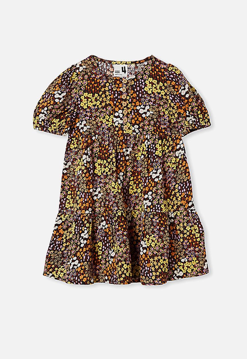 Cotton On - Meredith short sleeve dress - phantom/floral fields
