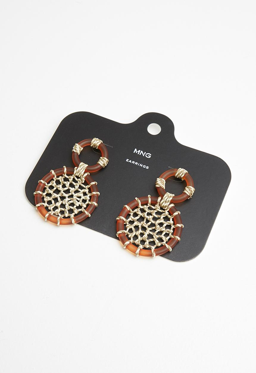 MANGO - Earring sfemke - brown & neutral