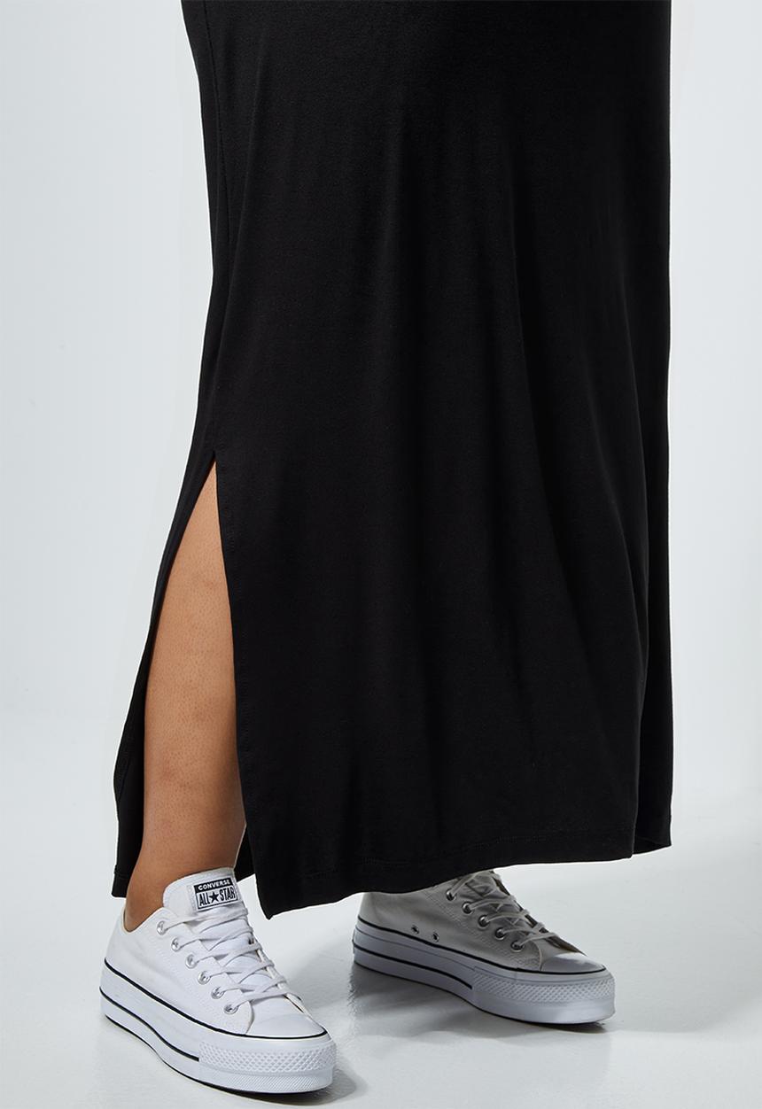 Superbalist - Polo neck column dress - black