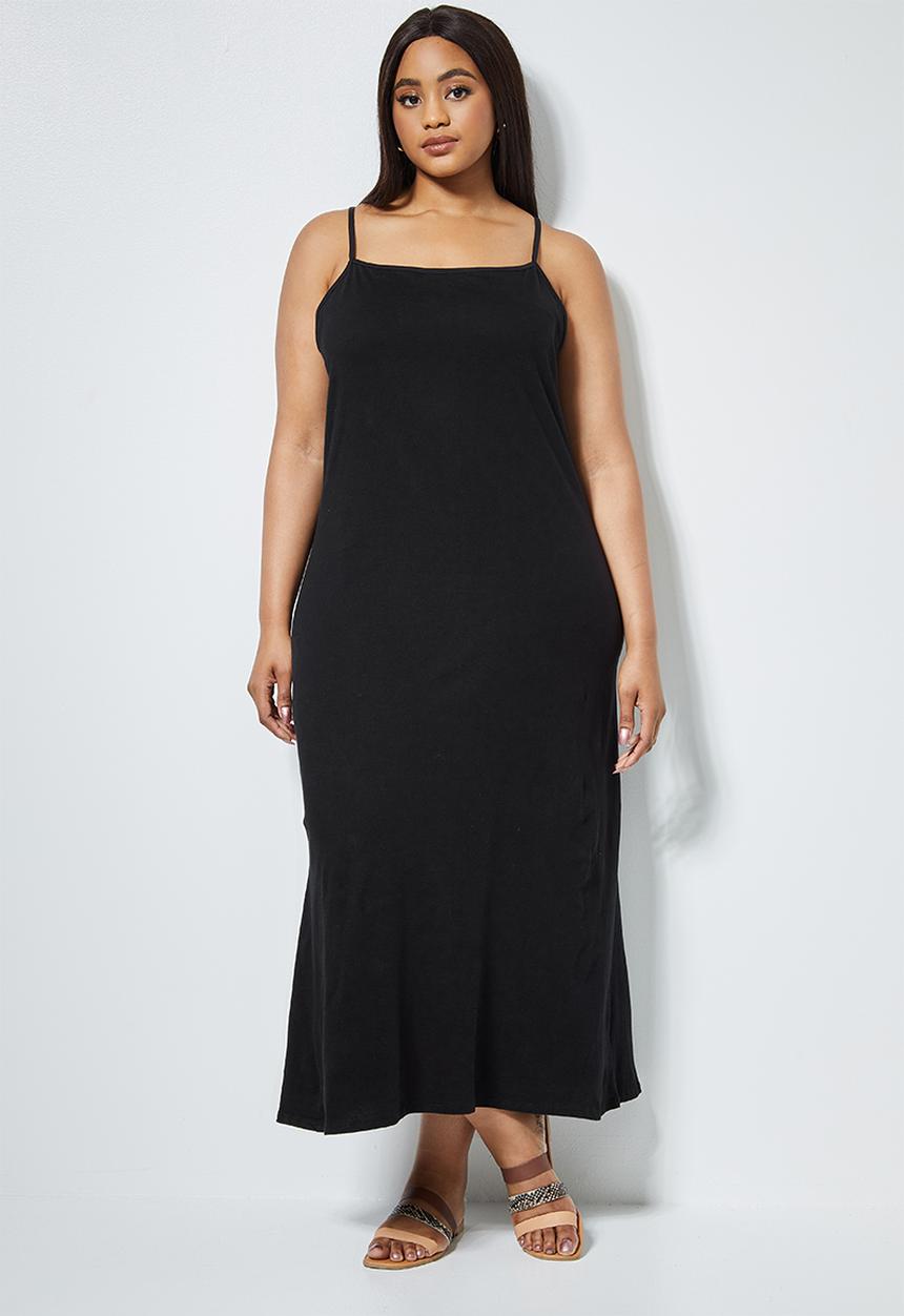 Superbalist - Knit strappy dress - black
