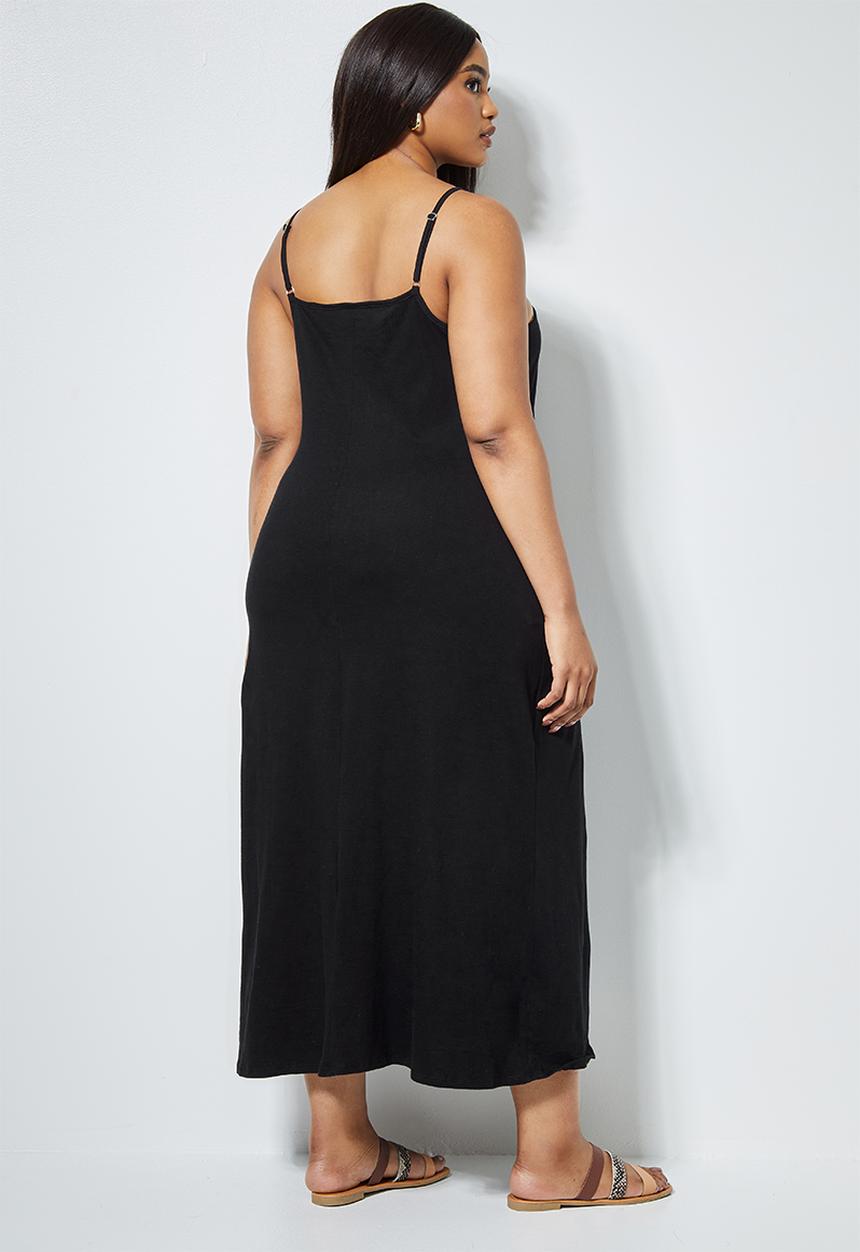 Superbalist - Knit strappy dress - black