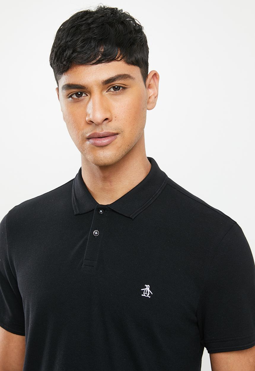 Original Penguin - Raised rib polo - black