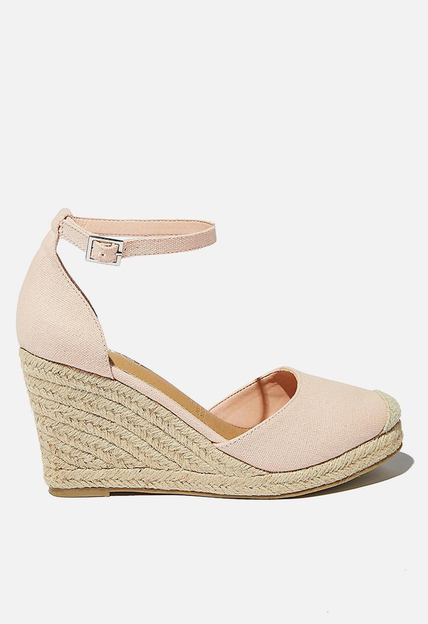 Cotton On - Florence closed toe wedge - misty rose