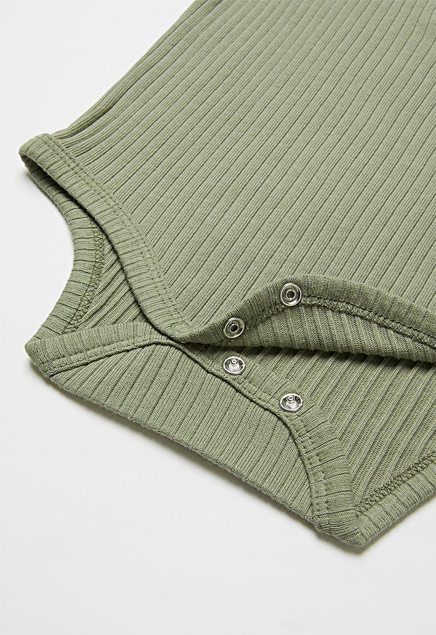 Cotton On - 2 pack short sleeve button bubbysuit - blue/green