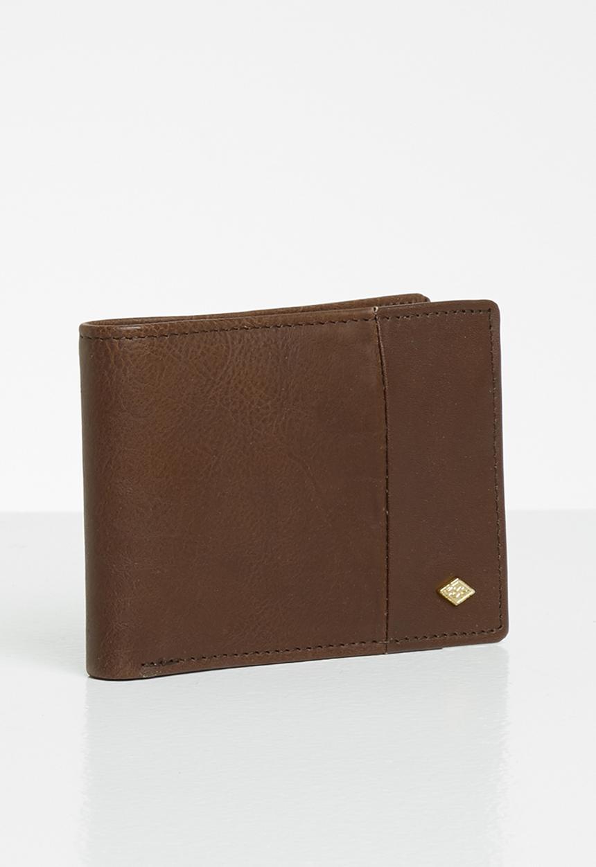 Billabong  - Downtown leather fid slim line wallet - brown