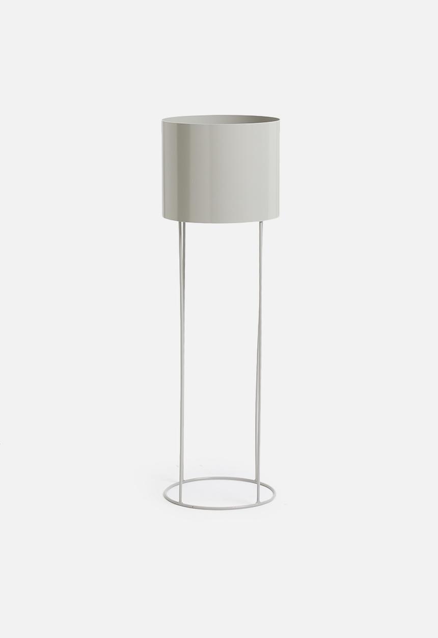 Emerging Creatives - Ava drum planter - clay grey
