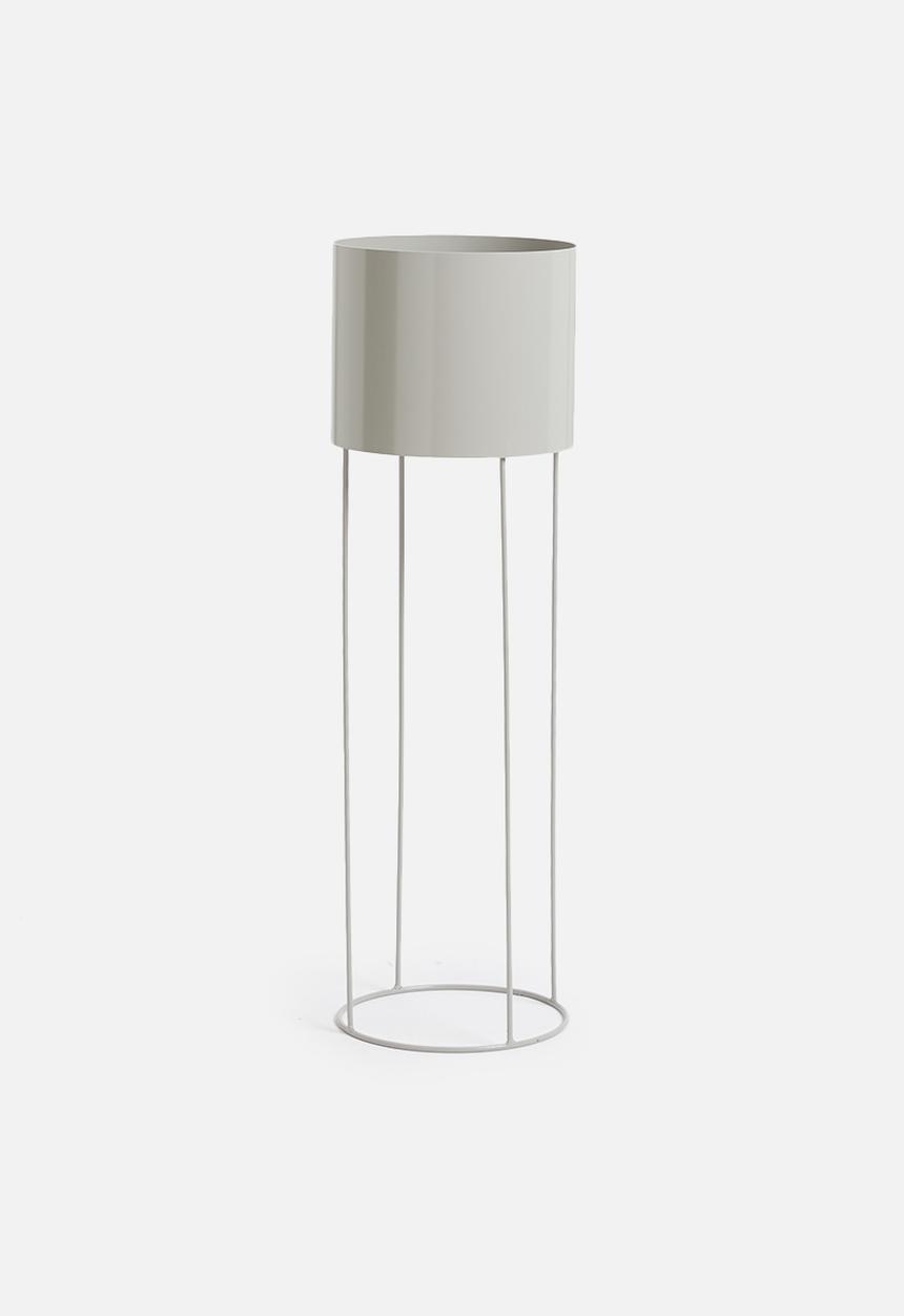 Emerging Creatives - Ava drum planter - clay grey