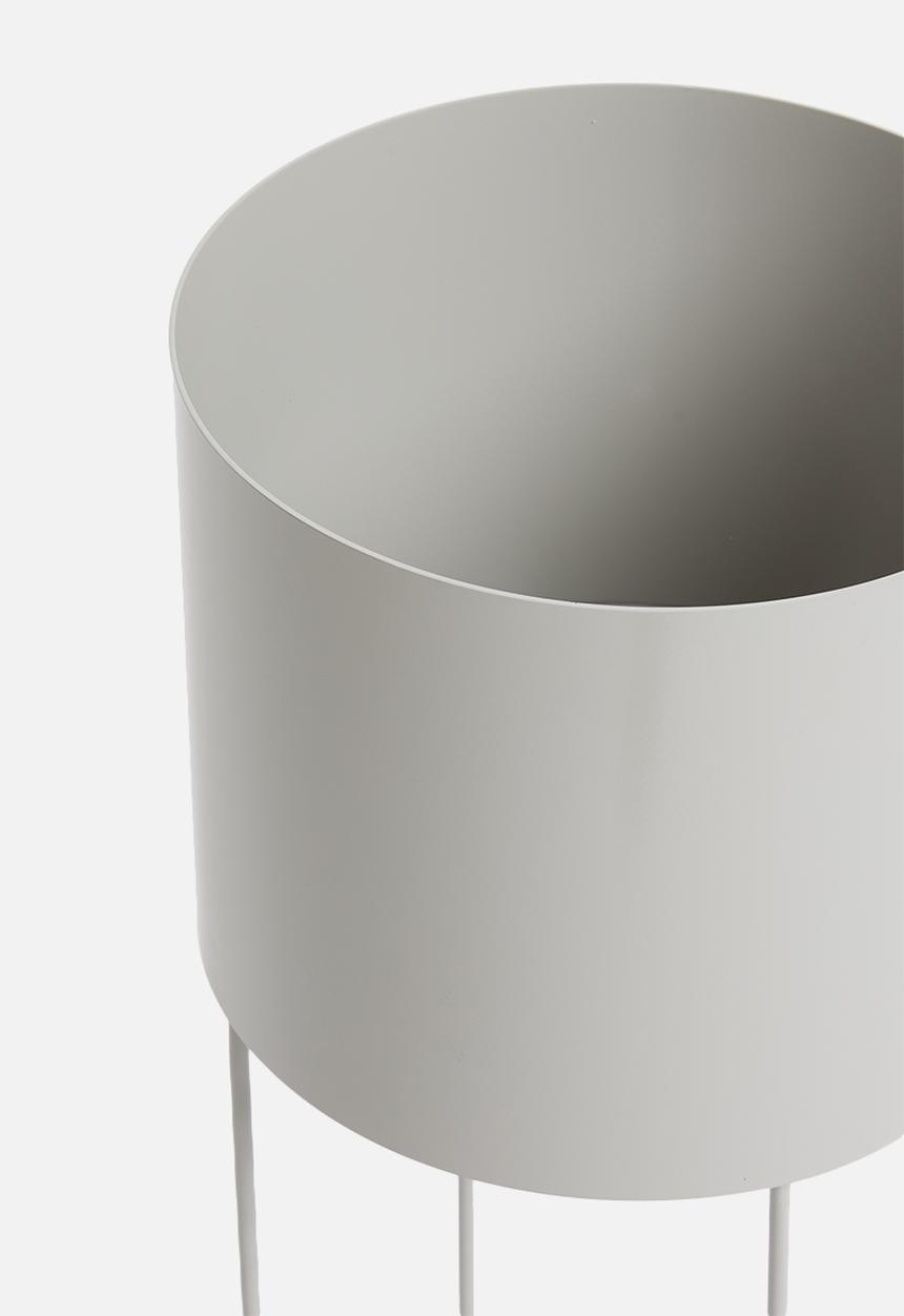 Emerging Creatives - Ava drum planter - clay grey