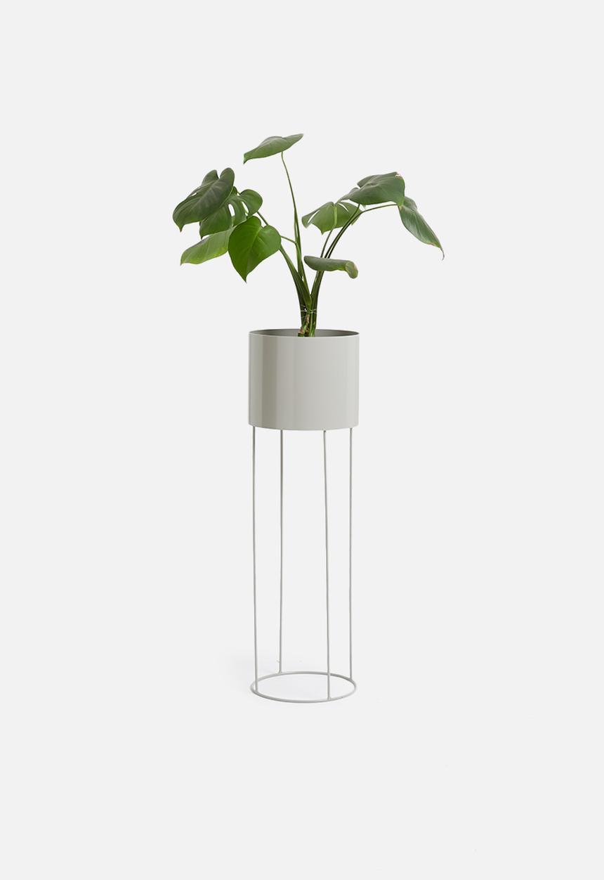 Emerging Creatives - Ava drum planter - clay grey