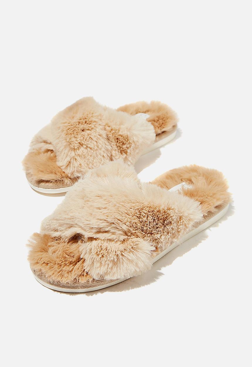 Cotton On - Arlie crossover slipper - caramel 