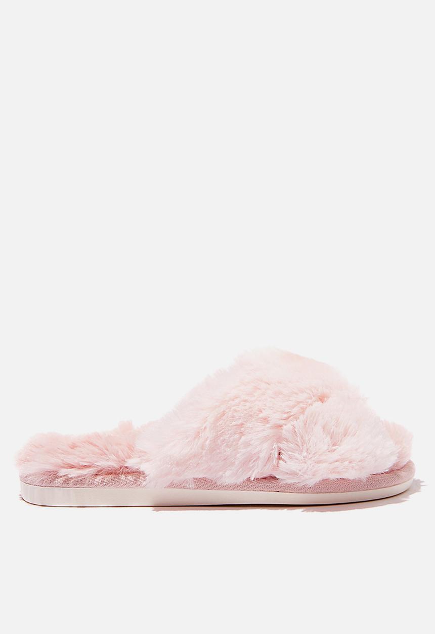 Cotton On - Arlie crossover slipper - blush 