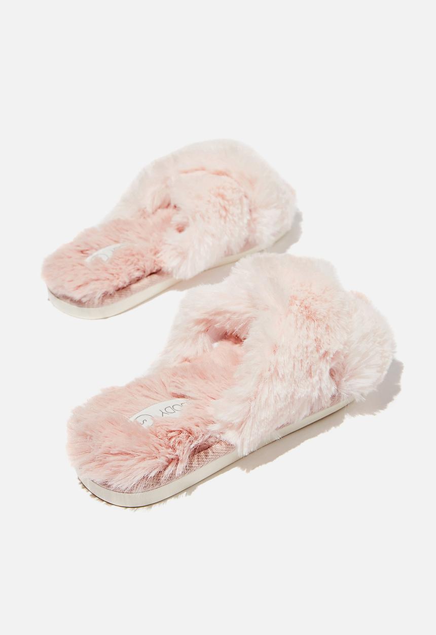 Cotton On - Arlie crossover slipper - blush 