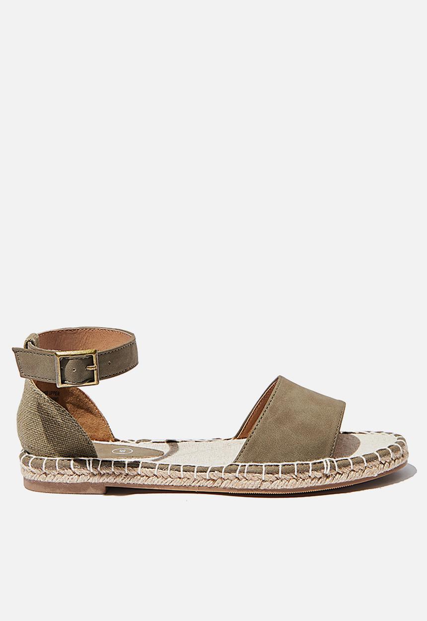 Cotton On - Rose open toe espadrille - khaki 