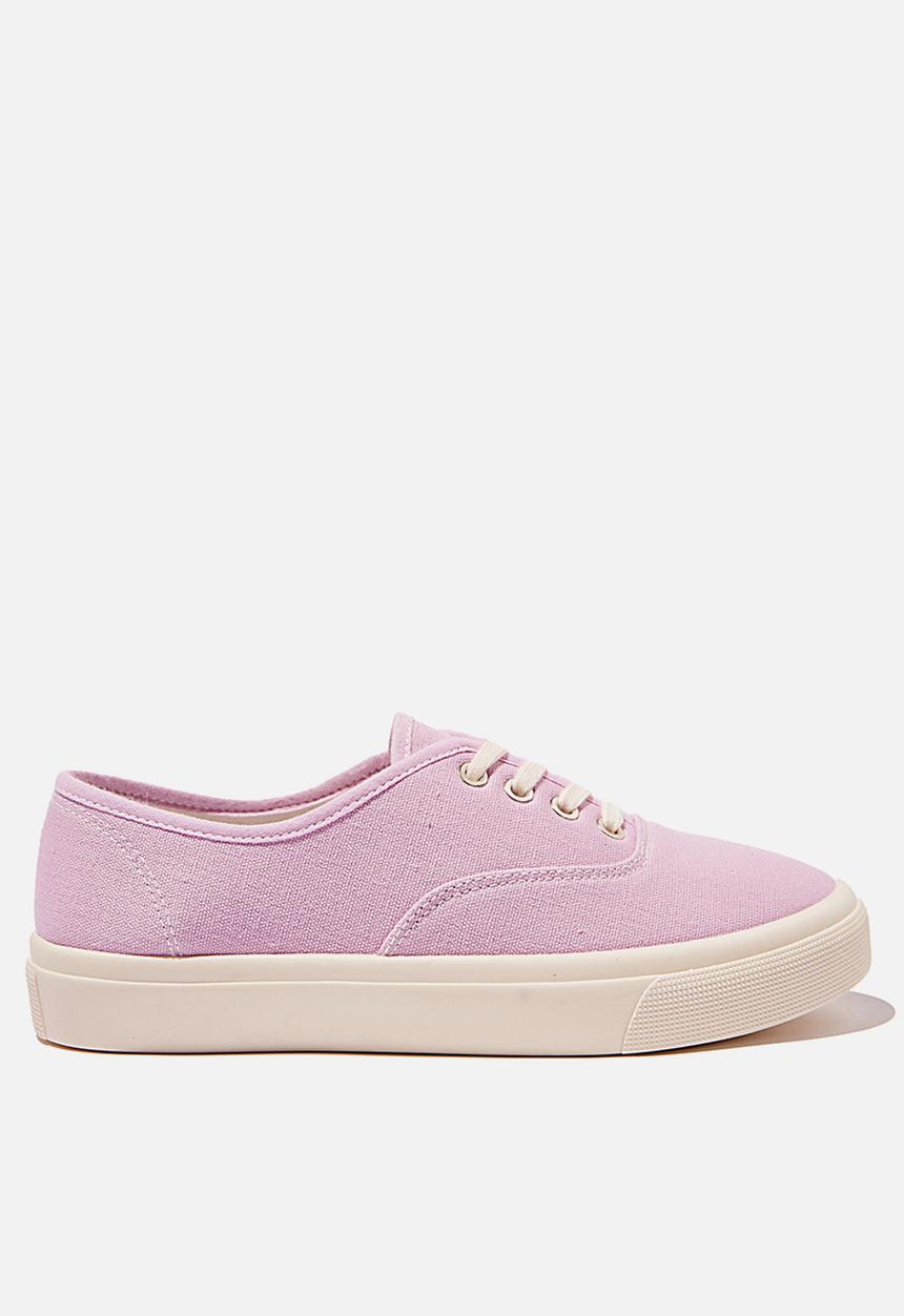 Cotton On - Jamie lace up plimsoll - lilac
