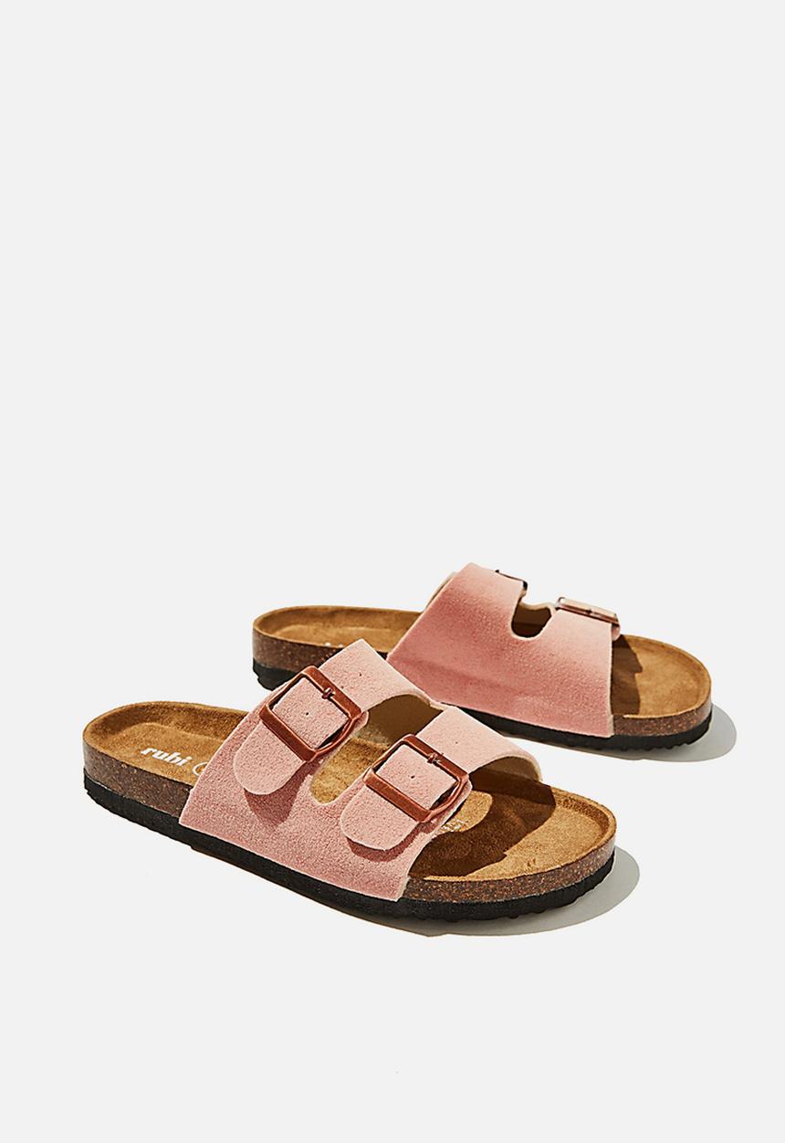 Cotton On - Rex double buckle slide  - blush 
