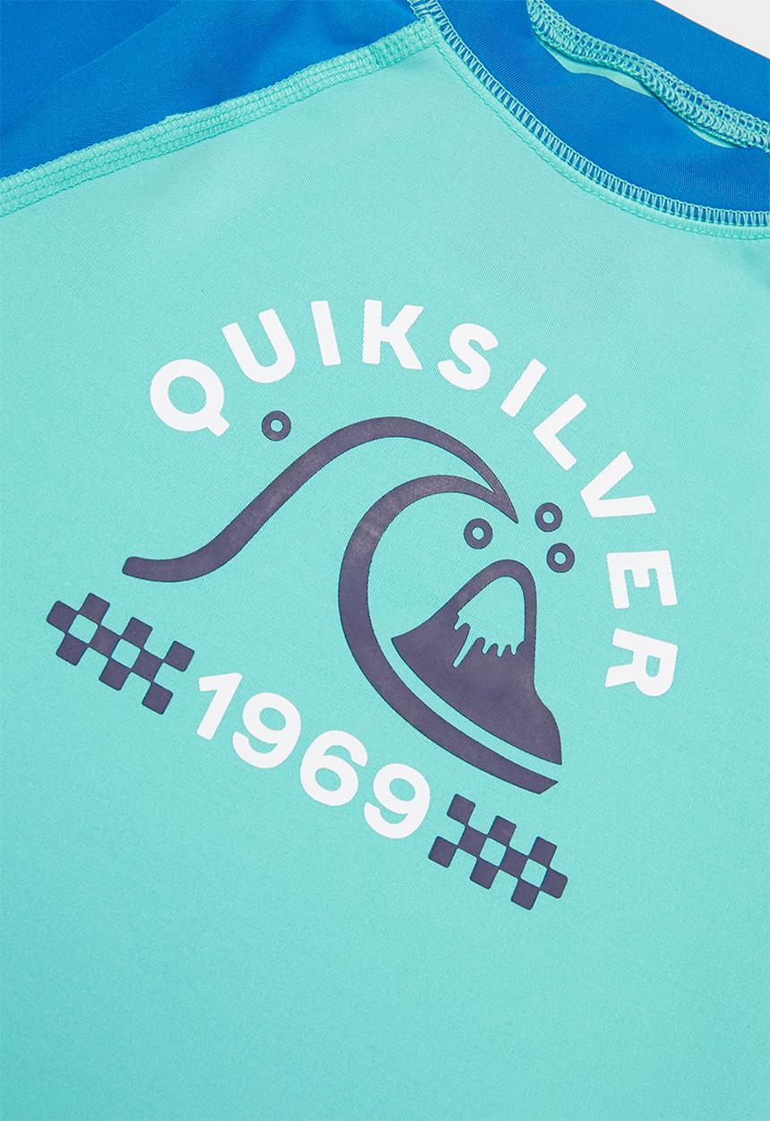 Quiksilver - Tropical bubble long sleeve rash vest - blue