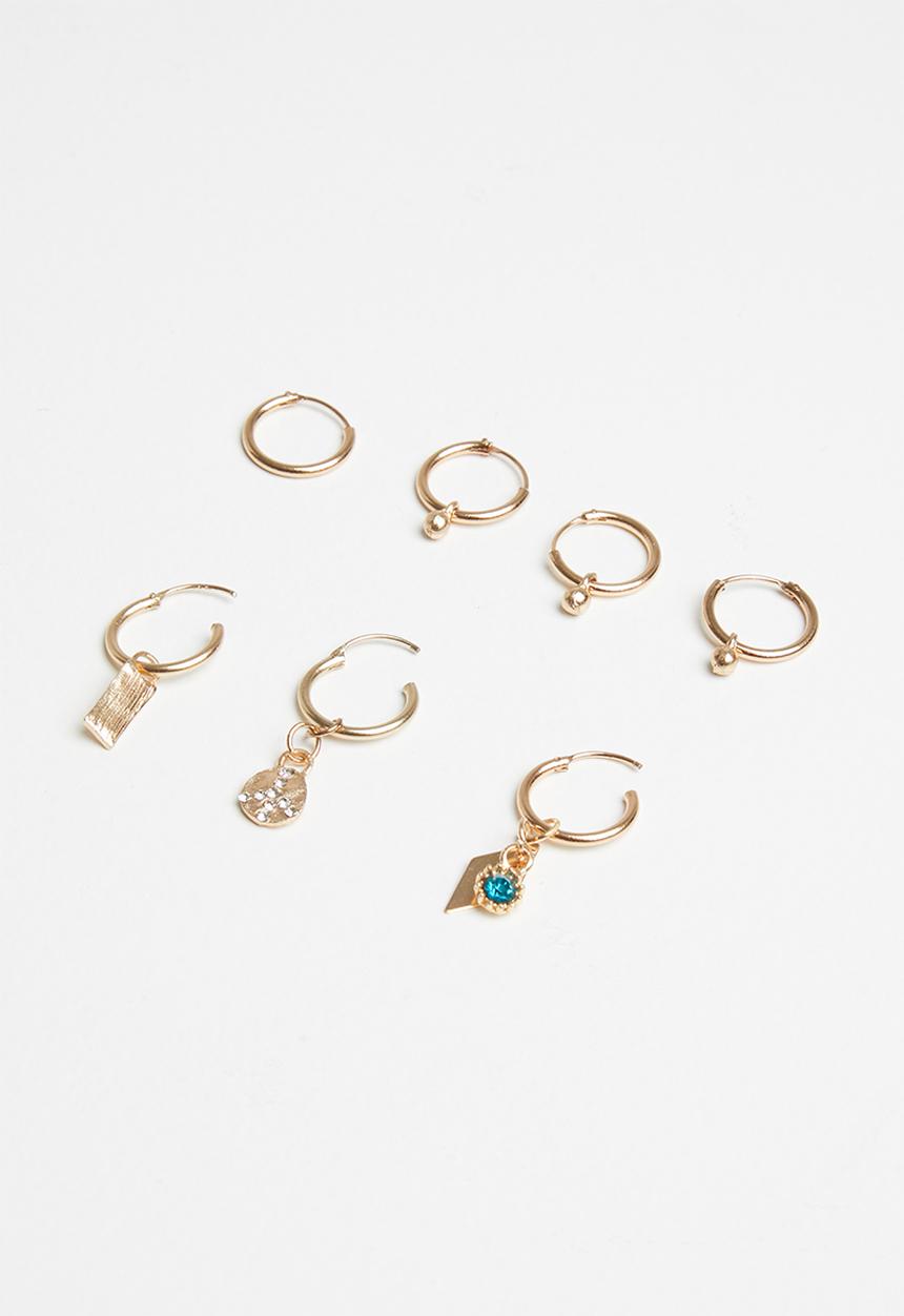 Superbalist - Multi pack hoop earrings-gold