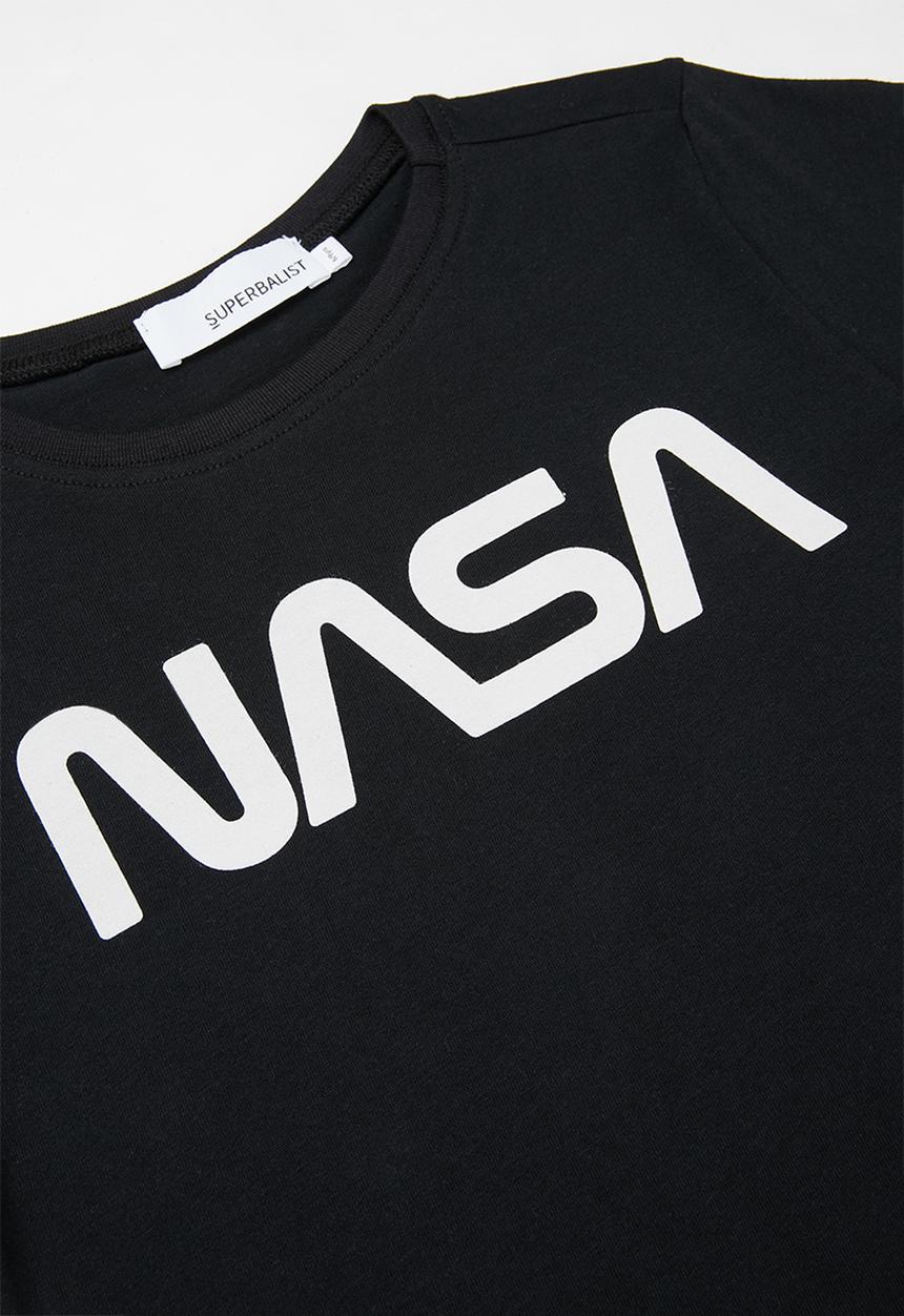 Superbalist - Nasa tee & shorts pj set - black