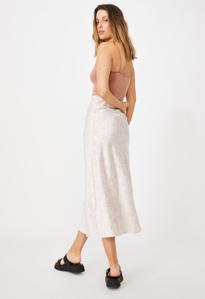 Cotton On - All day slip skirt - becca floral white