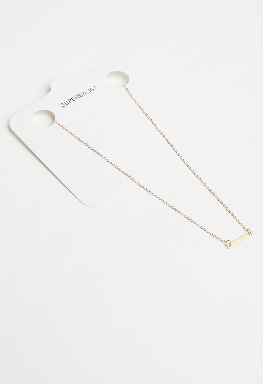 Superbalist - Bar necklace-gold
