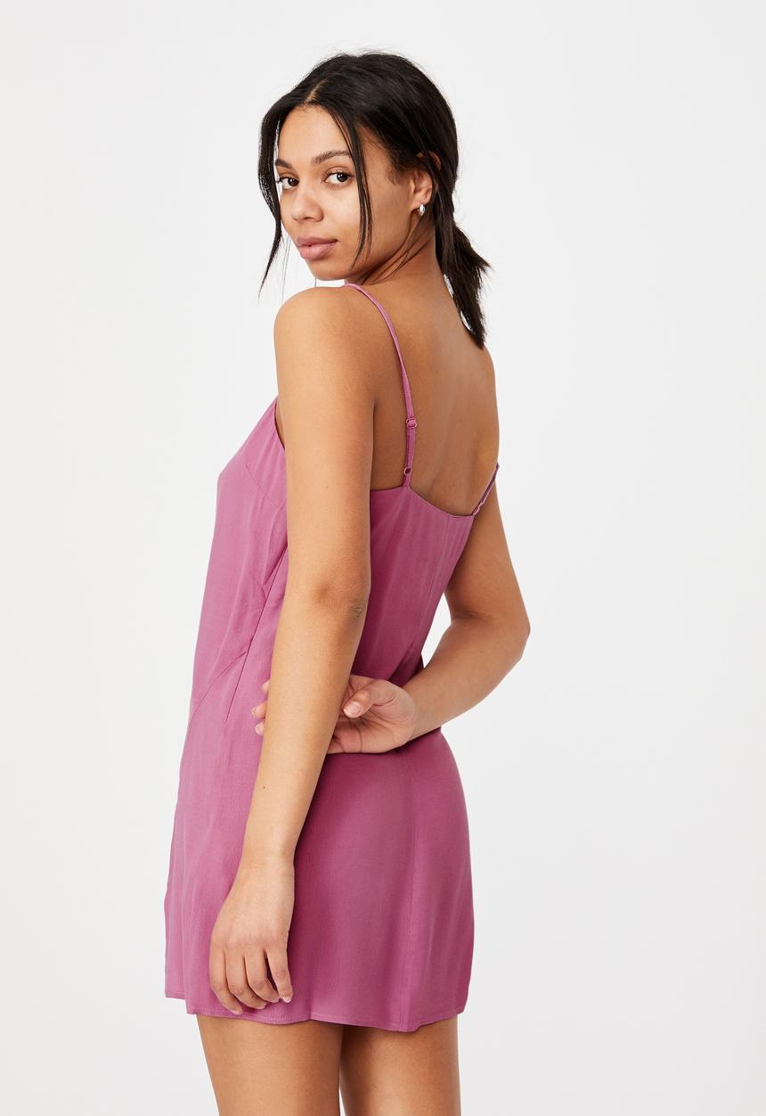 Cotton On - Woven Kye strappy mini dress - magenta
