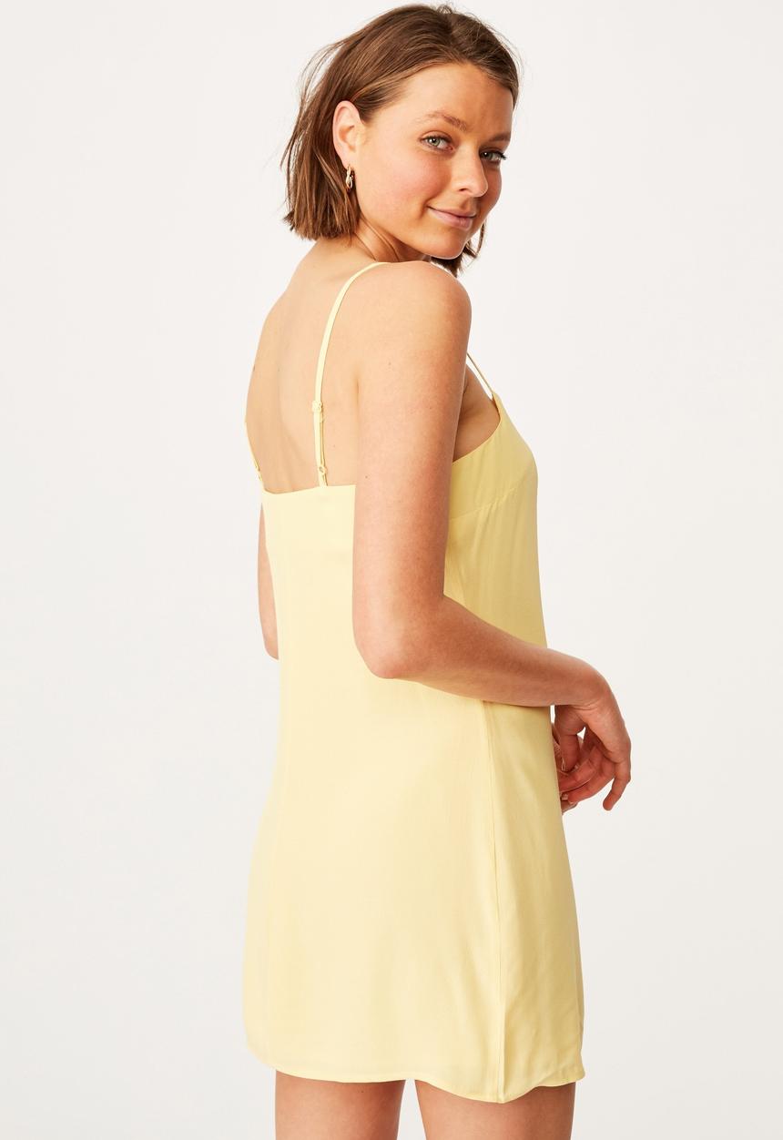 Cotton On - Woven Kye strappy mini dress - cali yellow