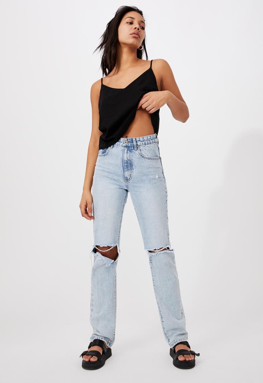Cotton On - Amy V-neck cami - black
