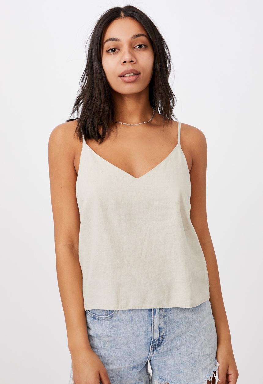 Cotton On - Amy V-neck cami - fawn