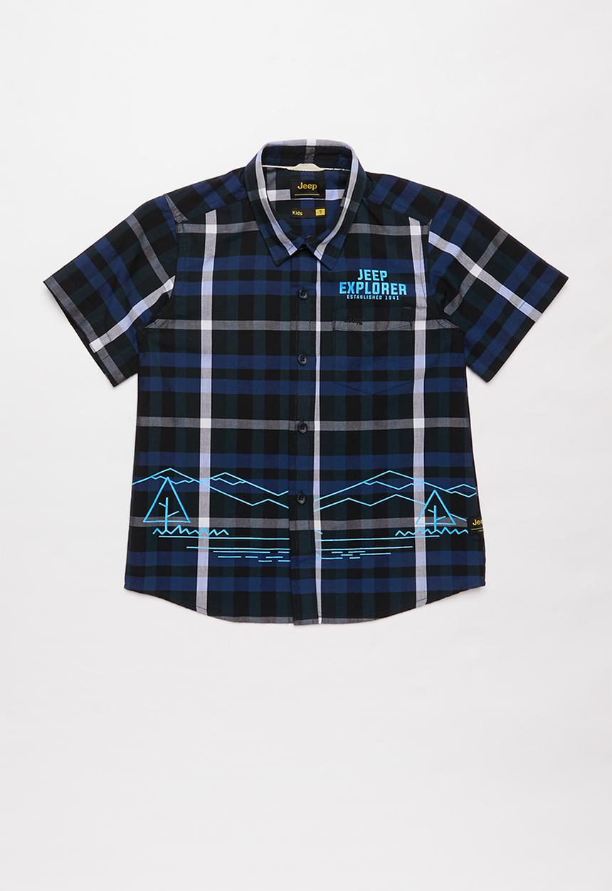 JEEP - Sven boys short sleeve yd check shirt - multi