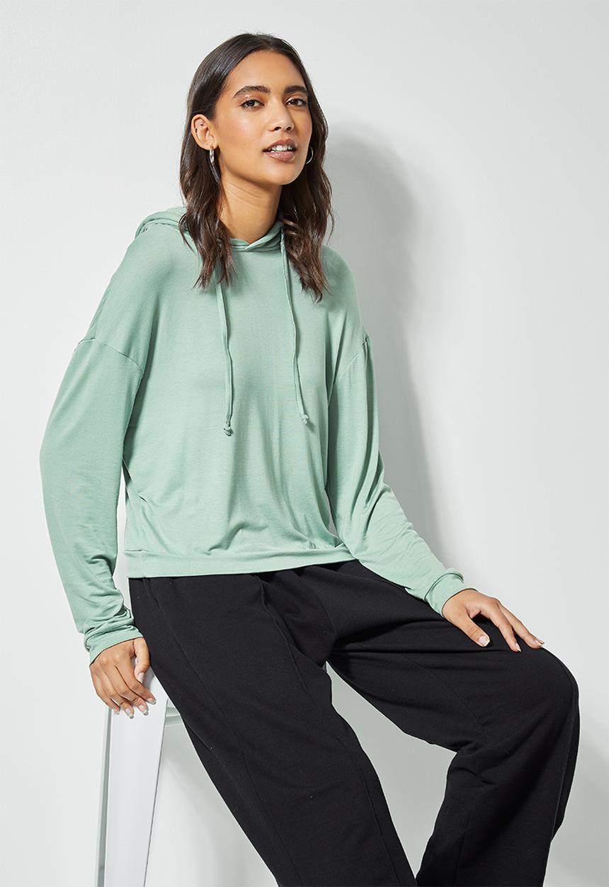Superbalist - Soft lightweight hoodie - sage