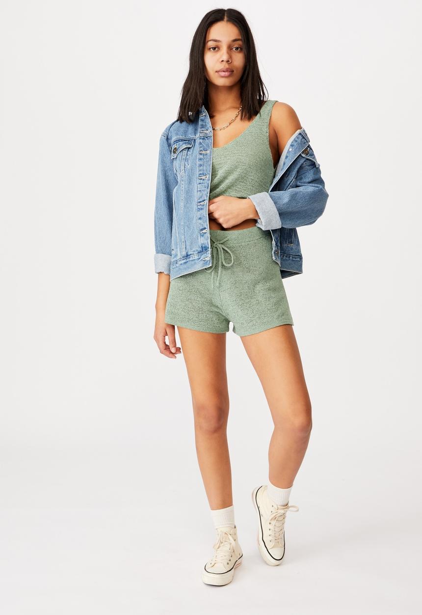 Cotton On - Match me knit short - seafoam green