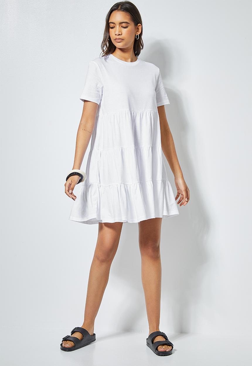 Superbalist - Knit babydoll dress - white