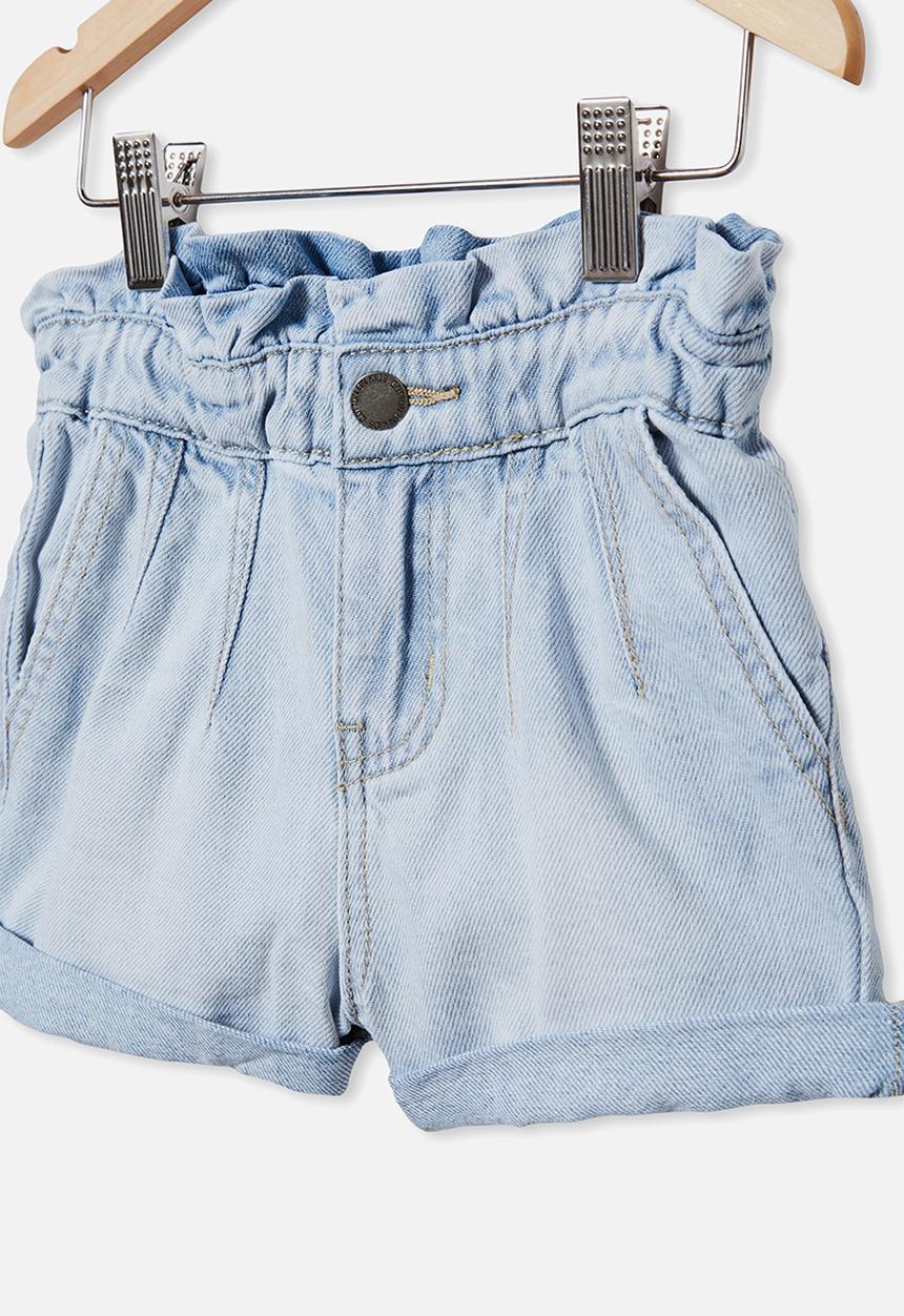 Cotton On - Peta paperbag short - bleach wash
