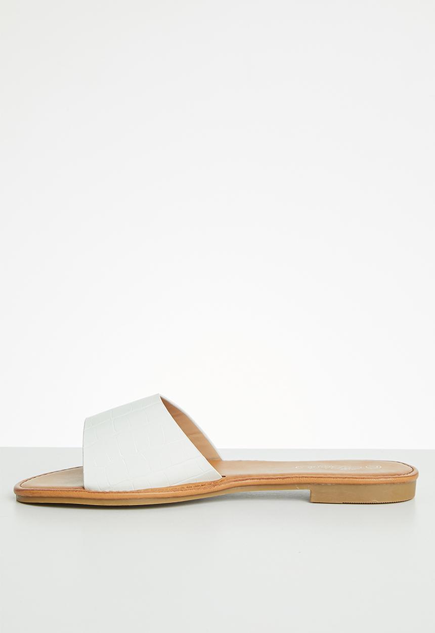 Miss Black - Lowri slide - white