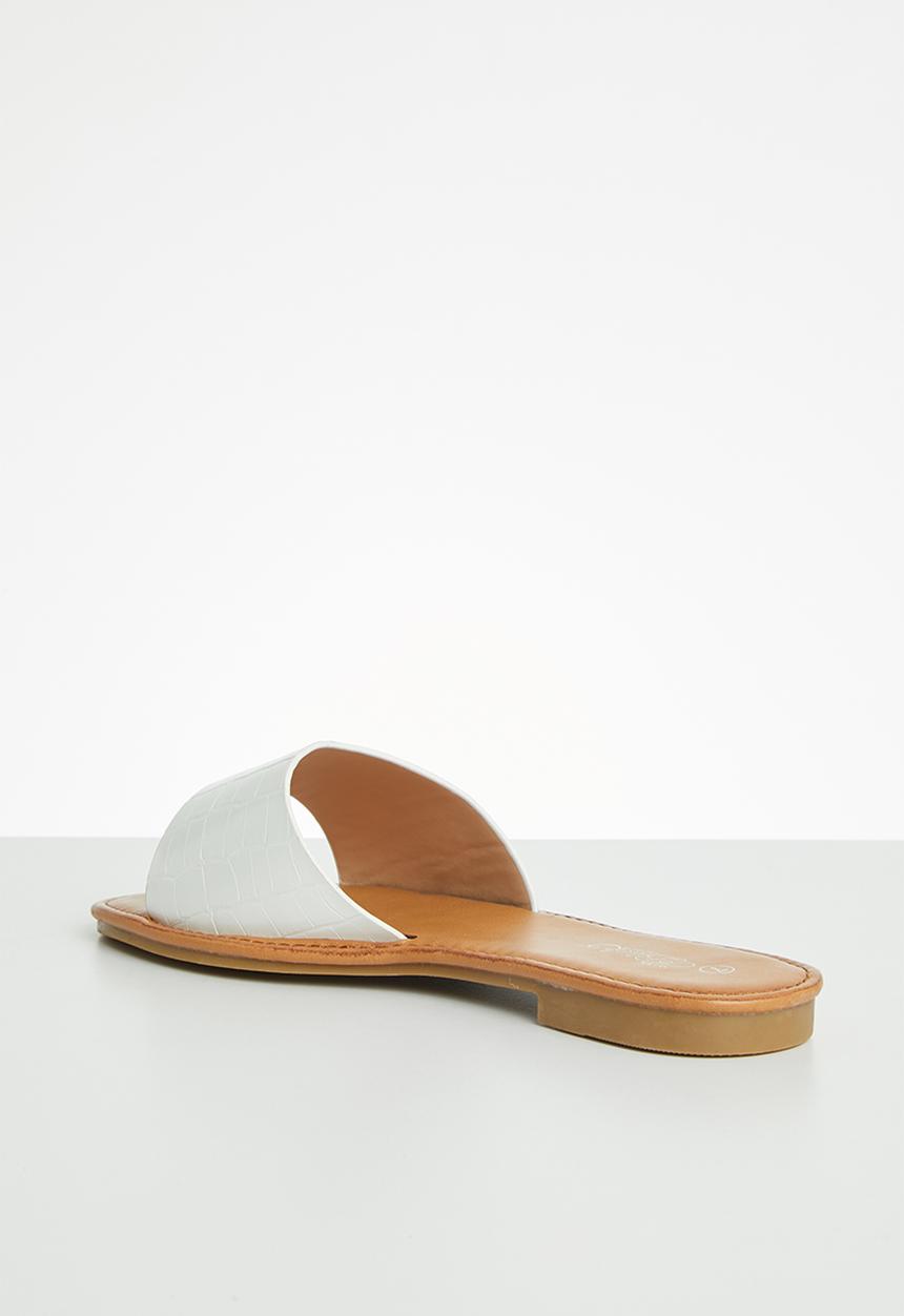 Miss Black - Lowri slide - white