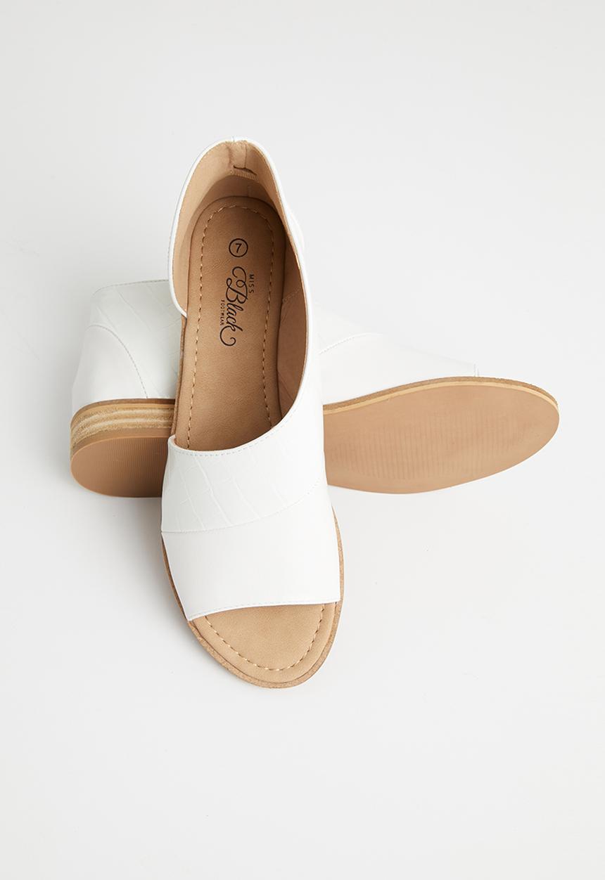 Miss Black - Micah 4 peep-toe - white