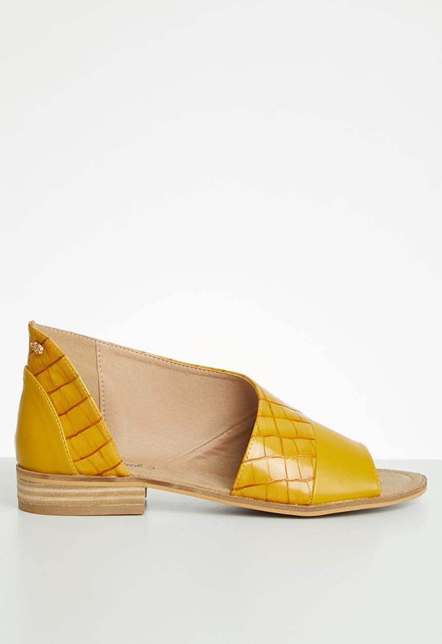 Miss Black - Micah 4 peep-toe - yellow