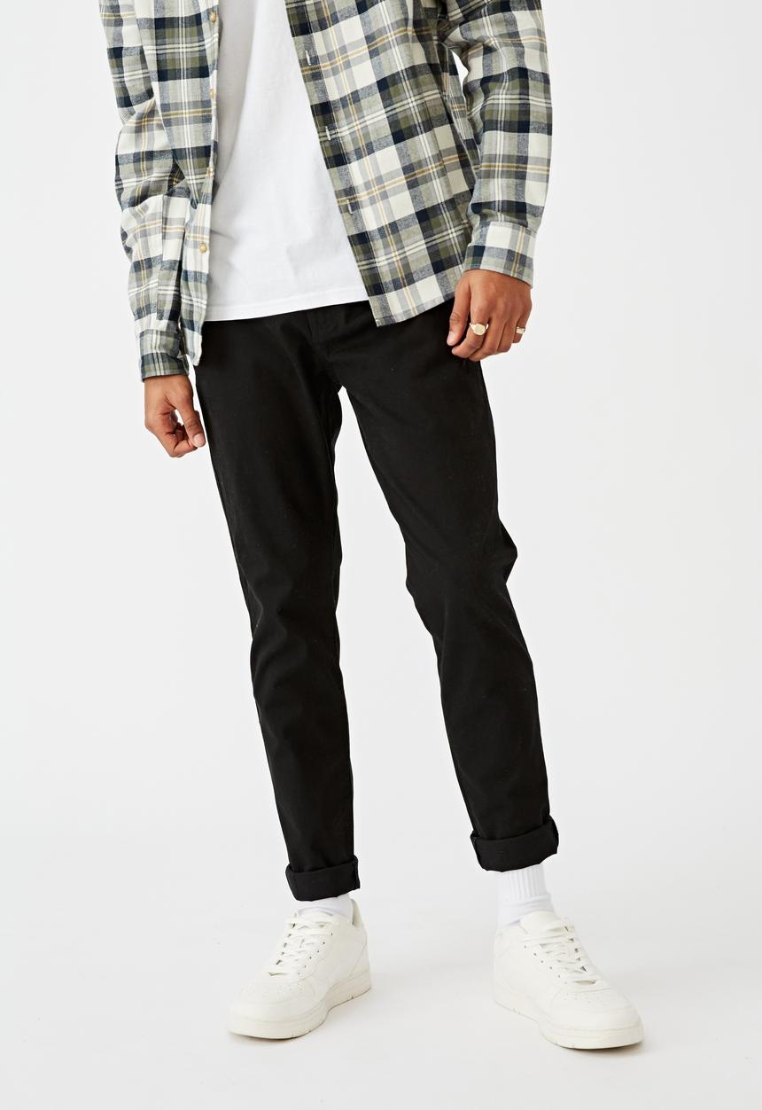 Cotton On - Skinny stretch chino - black