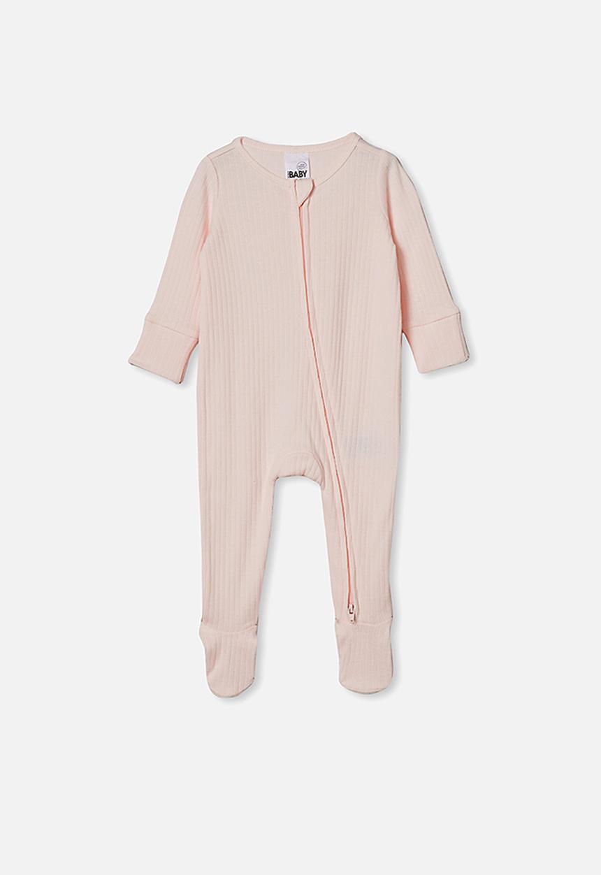 Cotton On - Organic newborn zip through romper - crystal pink