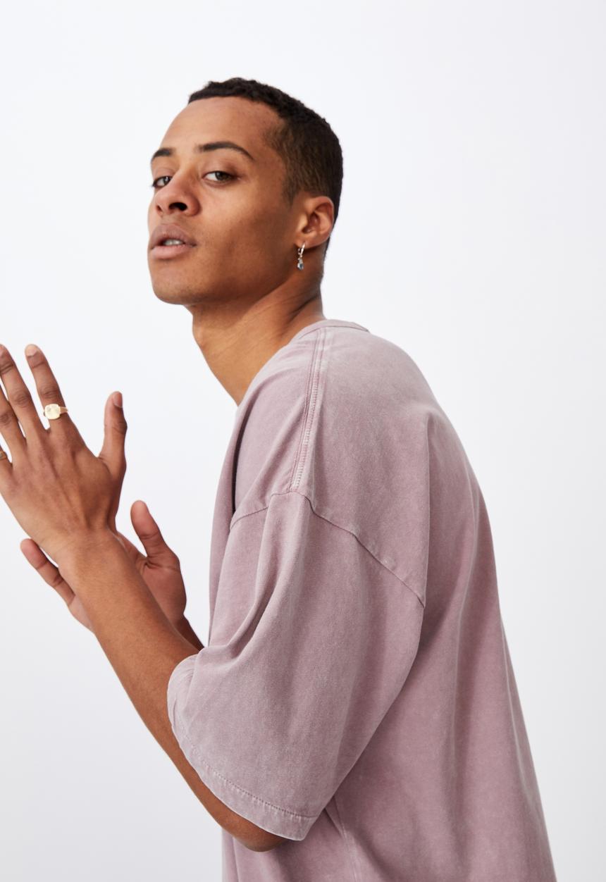 Cotton On - Oversized droptail tee - plum