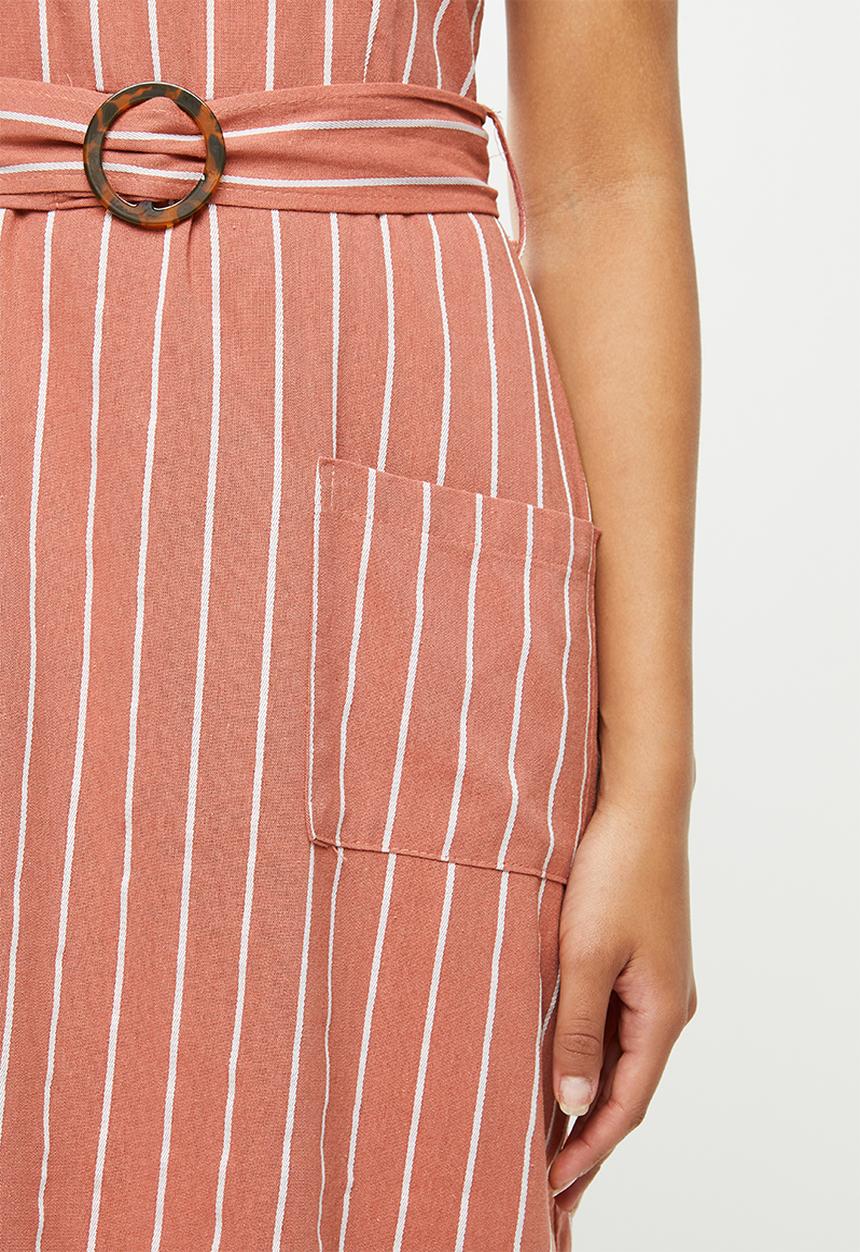 Brave Soul - Dahliah dress - rust & white