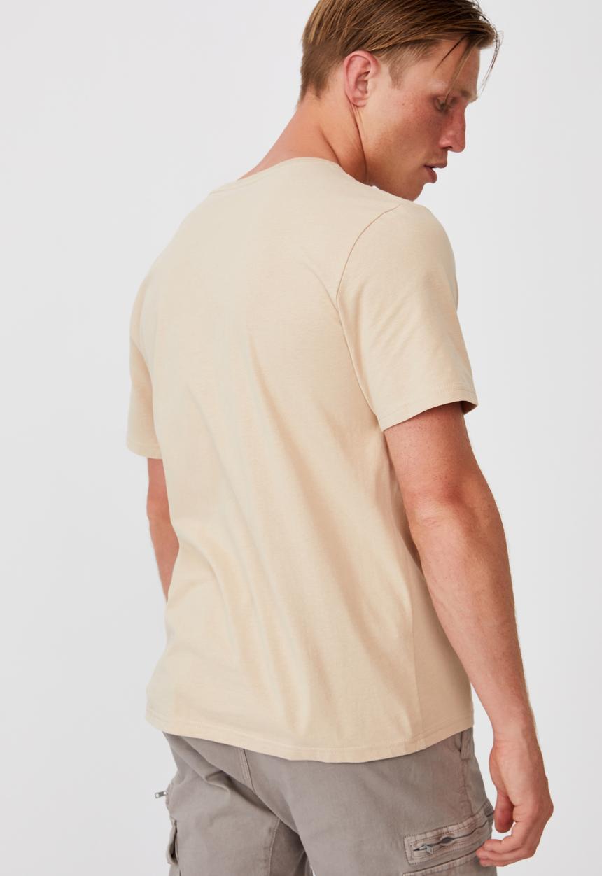 Cotton On - Essential vee neck T-shirt - clay stone