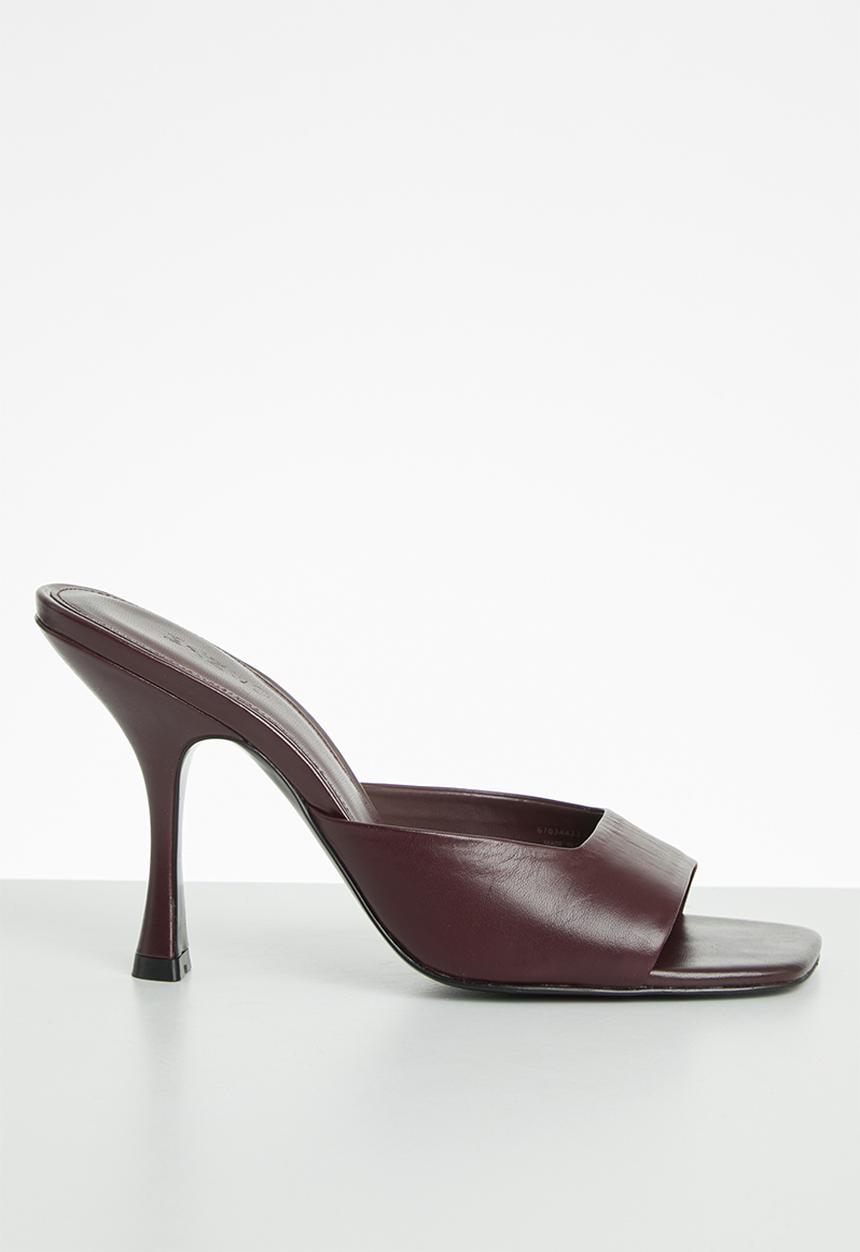 MANGO - Lute leather heel - dark red