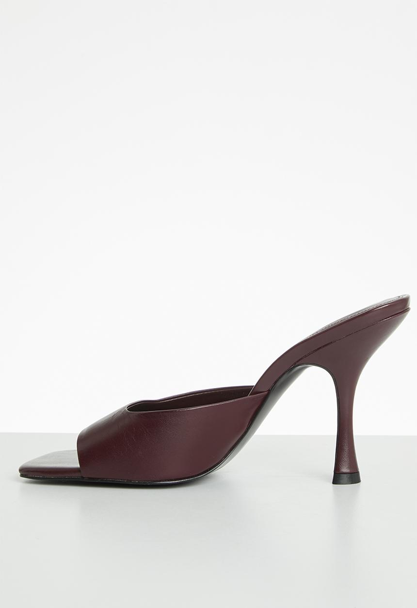 MANGO - Lute leather heel - dark red